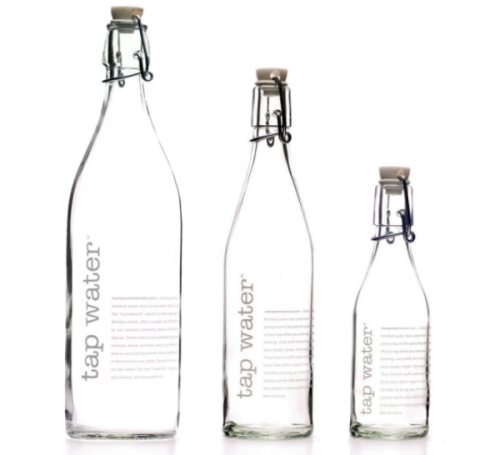 glass water bottle